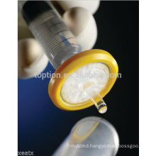 small samples filtering usage PES sterile syringe filter 0.8um/25mm